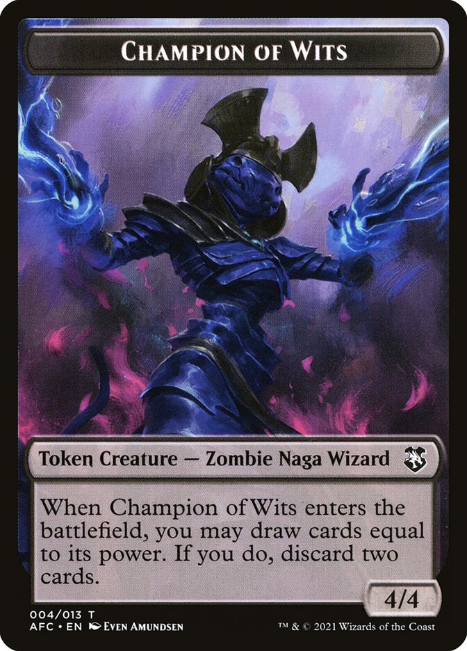 Champion of Wits TAFC-4 Forgotten Realms Commander Tokens Magic card