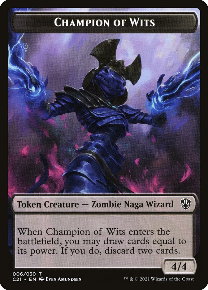 Champion of Wits TC21-6 Commander 2021 Tokens Magic card