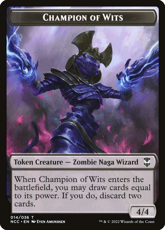 Champion of Wits TNCC-14 New Capenna Commander Tokens Magic card