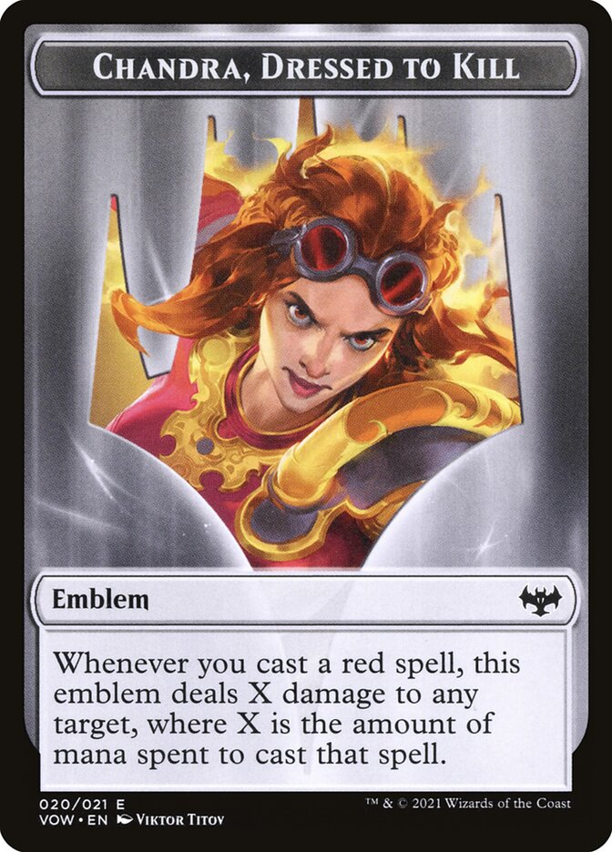 Chandra, Dressed to Kill Emblem TVOW-20 Innistrad: Crimson Vow Tokens Magic card