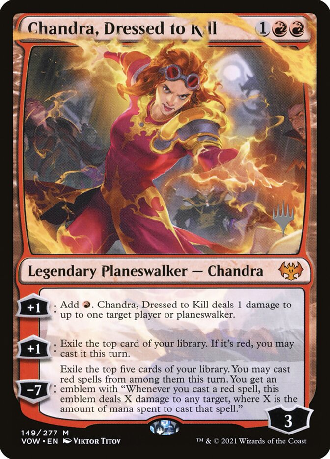 Chandra, Dressed to Kill PVOW-149P Innistrad: Crimson Vow Promos Magic card