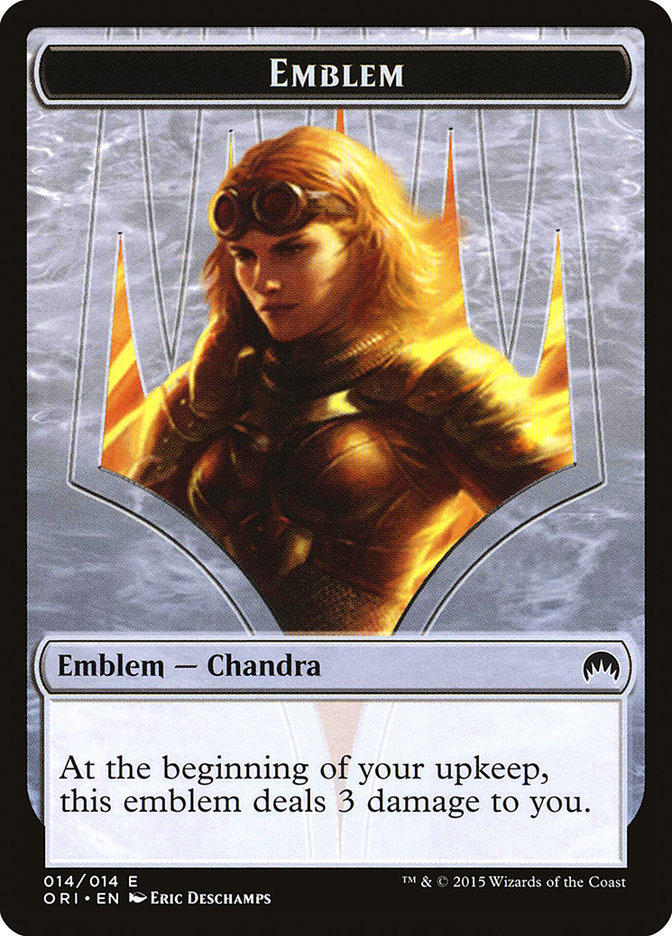 Chandra, Roaring Flame Emblem TORI-14 Magic Origins Tokens Magic card