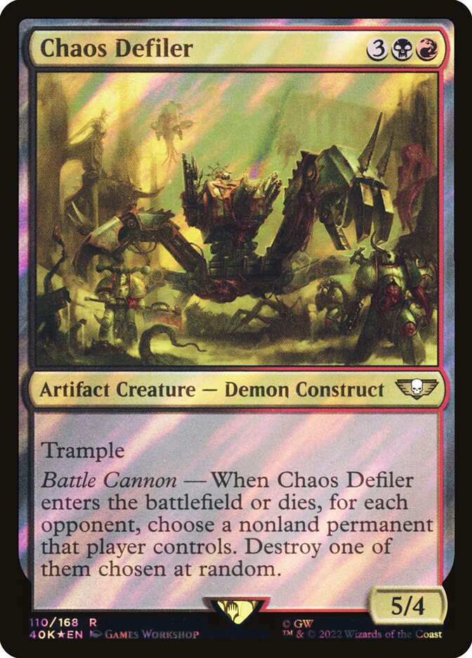 Chaos Defiler 40K-110STAR Warhammer 40,000 Commander Magic card