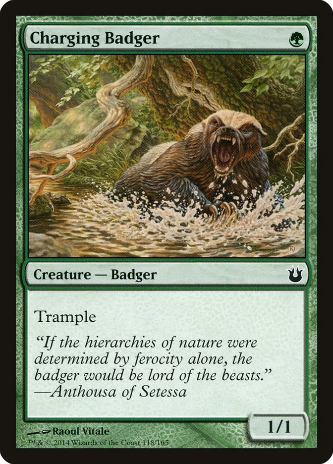 Charging Badger BNG-118 Born of the Gods Magic card