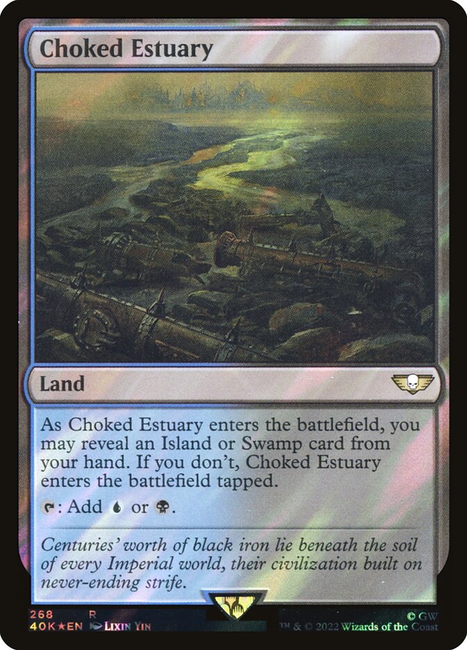 Choked Estuary 40K-268STAR Warhammer 40,000 Commander Magic card