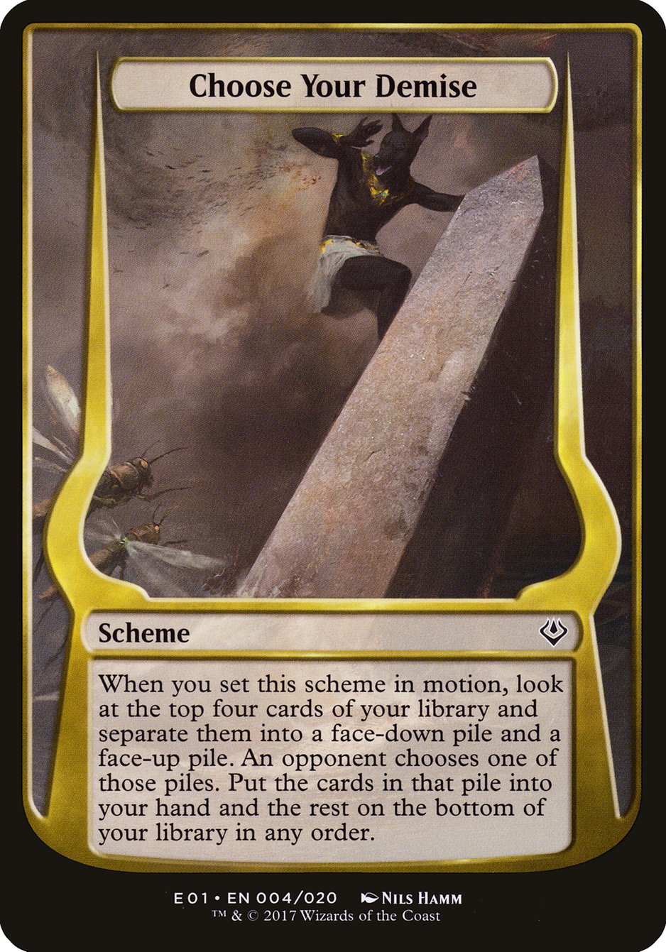 Choose Your Demise OE01-4STAR Archenemy: Nicol Bolas Schemes Magic card
