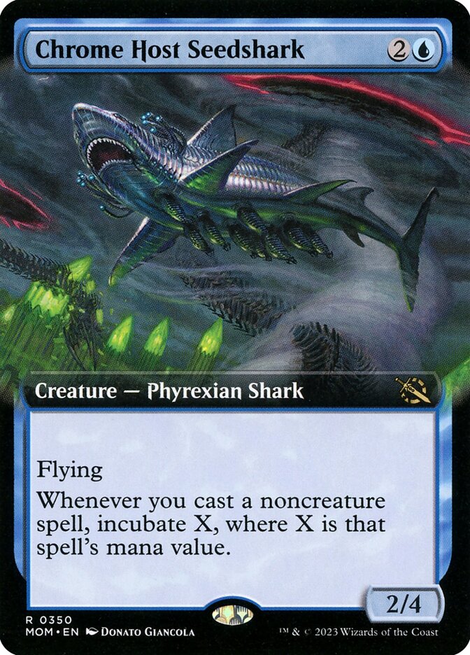 Chrome Host Seedshark MOM-350 March of the Machine Magic card