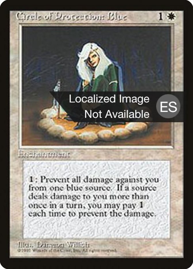 Circle of Protection: Blue 4BB-15 Fourth Edition Foreign Black Border Magic card
