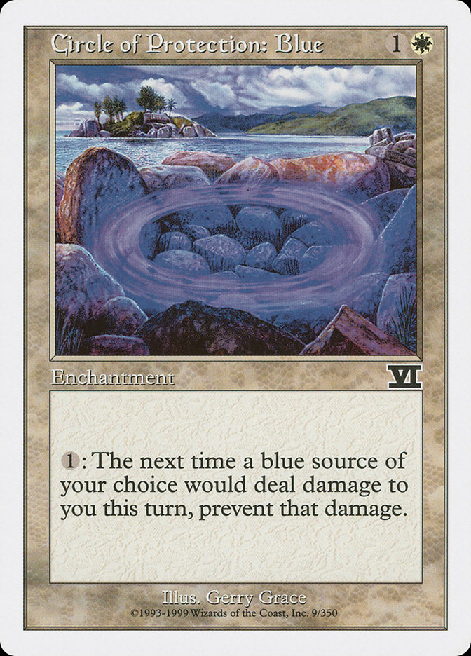 Circle of Protection: Blue 6ED-9 Classic Sixth Edition Magic card