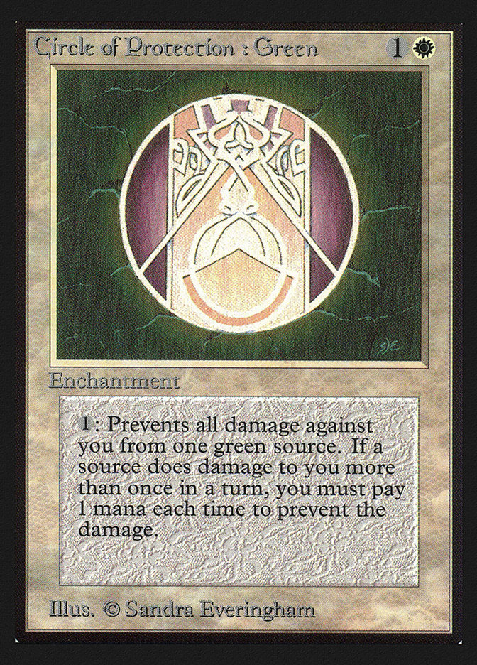 Circle of Protection: Green CED-12 Collectors' Edition Magic card