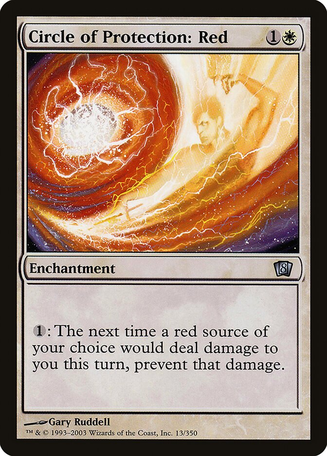 Circle of Protection: Red 8ED-13STAR Eighth Edition Magic card