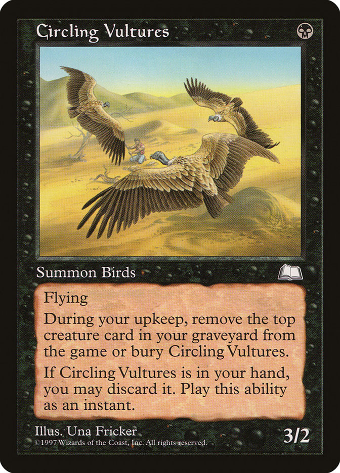 Circling Vultures WTH-64 Weatherlight Magic card