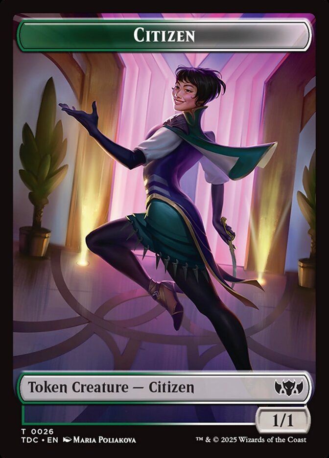 Citizen TTDC-26 Tarkir: Dragonstorm Commander Tokens Magic card