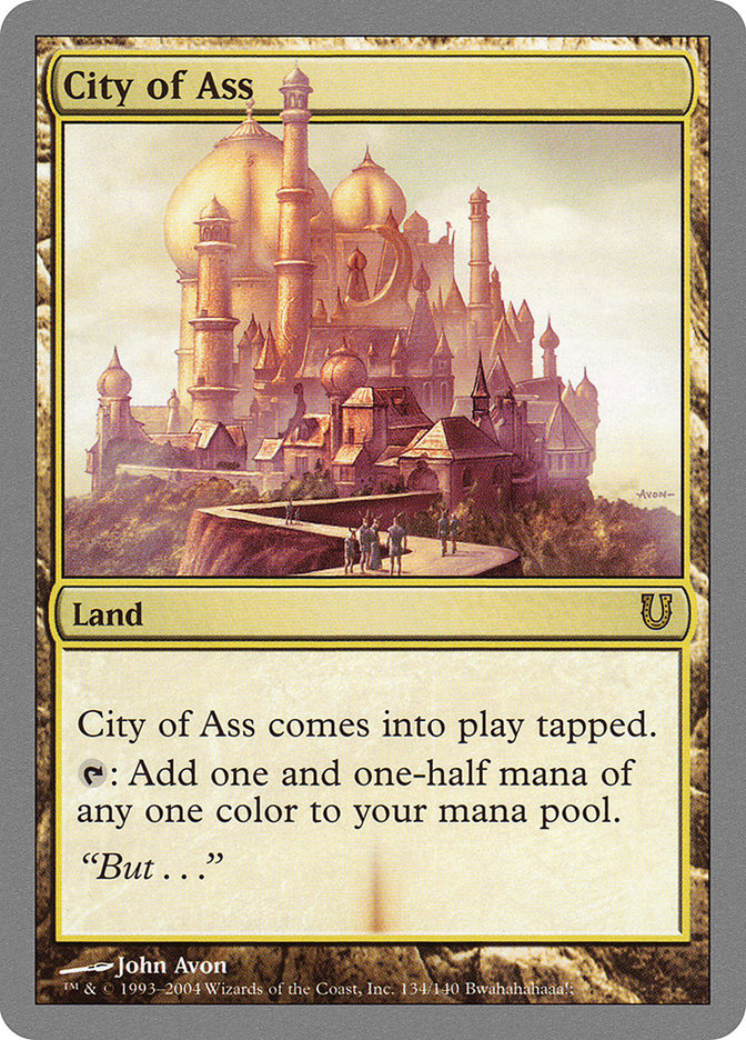 City of Ass UNH-134 Unhinged Magic card
