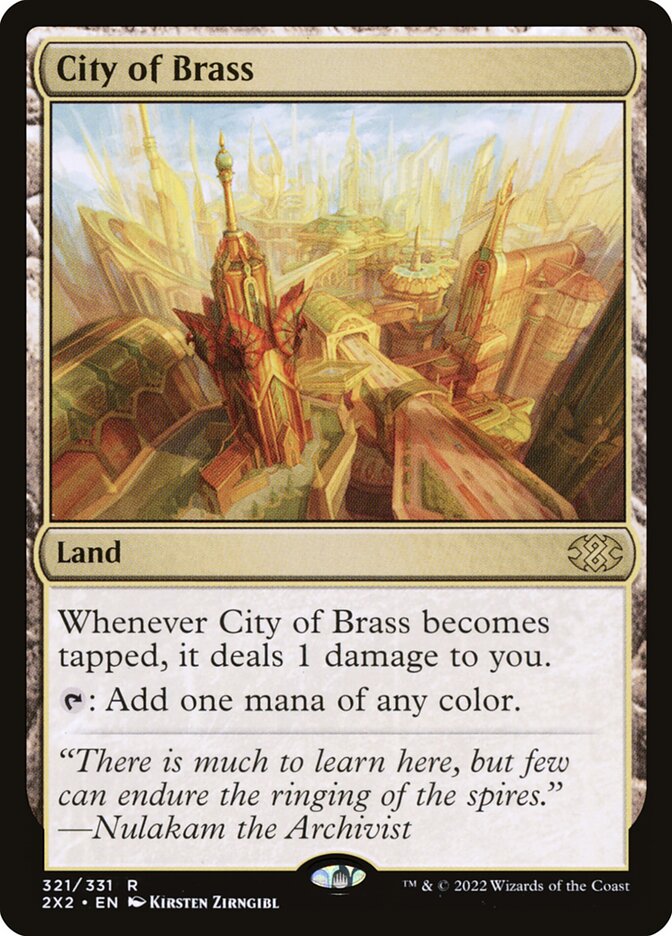 City of Brass 2X2-321 Double Masters 2022 Magic card
