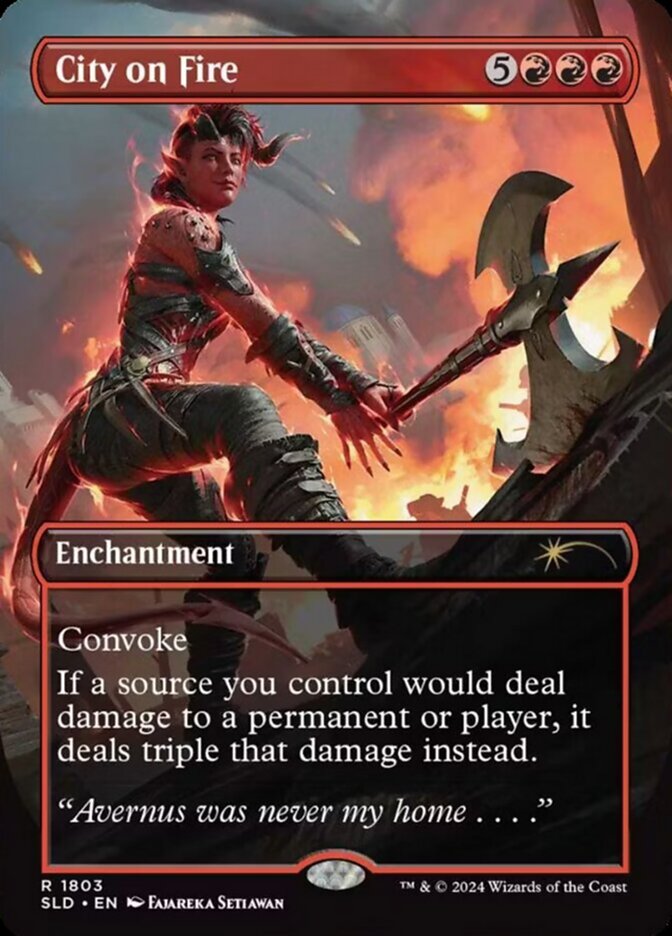 City on Fire SLD-1803 Secret Lair Drop Magic card