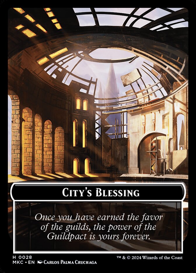 City's Blessing TMKC-28 Murders at Karlov Manor Commander Tokens Magic card