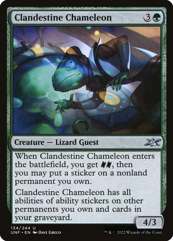 Clandestine Chameleon UNF-134 Unfinity Magic card