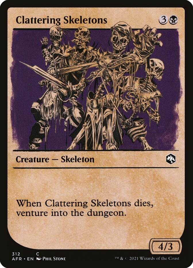 Clattering Skeletons AFR-312 Adventures in the Forgotten Realms Magic card
