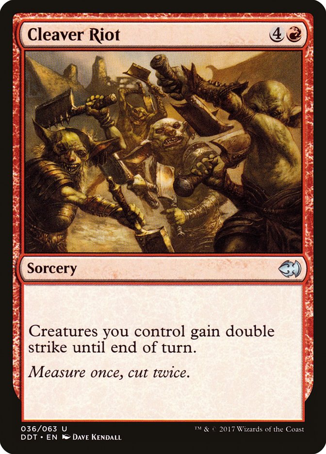 Cleaver Riot DDT-36 Duel Decks: Merfolk vs. Goblins Magic card