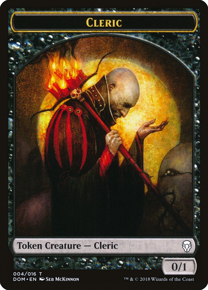 Cleric TDOM-4 Dominaria Tokens Magic card