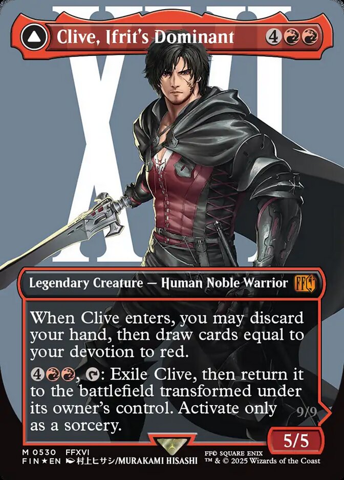 Clive, Ifrit's Dominant // Ifrit, Warden of Inferno FIN-530 Final Fantasy Magic card