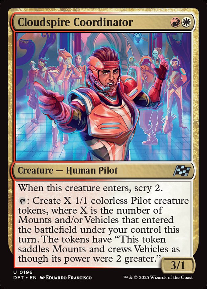 Cloudspire Coordinator DFT-196 Aetherdrift Magic card
