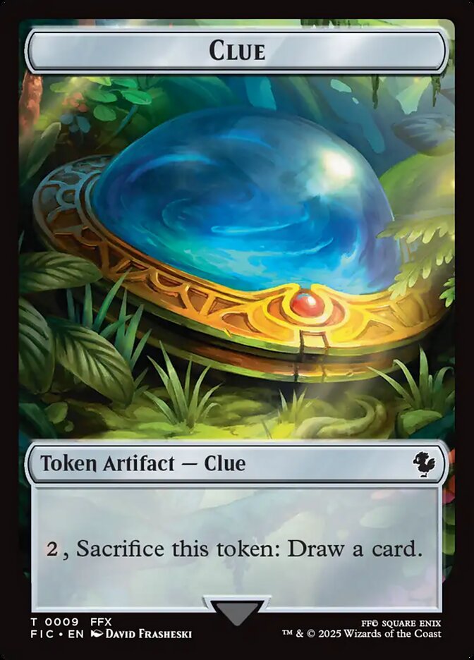 Clue TFIC-9 Final Fantasy Commander Tokens Magic card