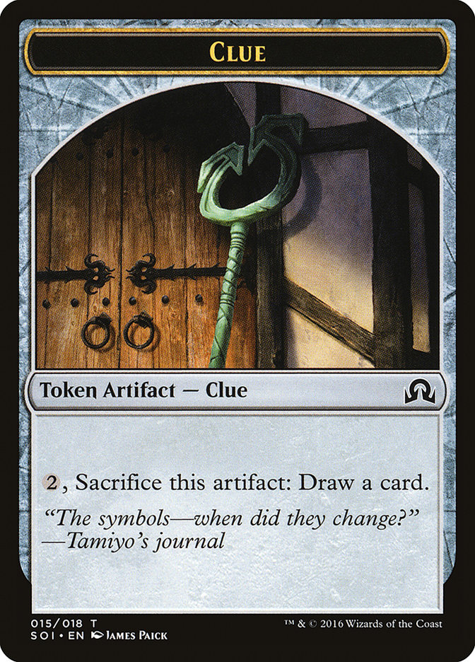 Clue TSOI-15 Shadows over Innistrad Tokens Magic card