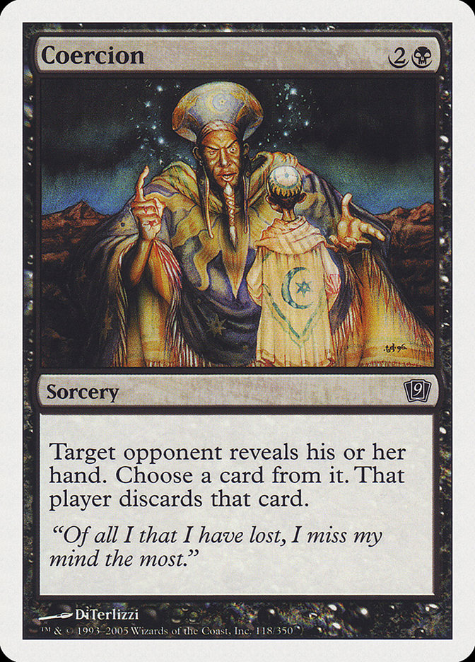 Coercion 9ED-118 Ninth Edition Magic card