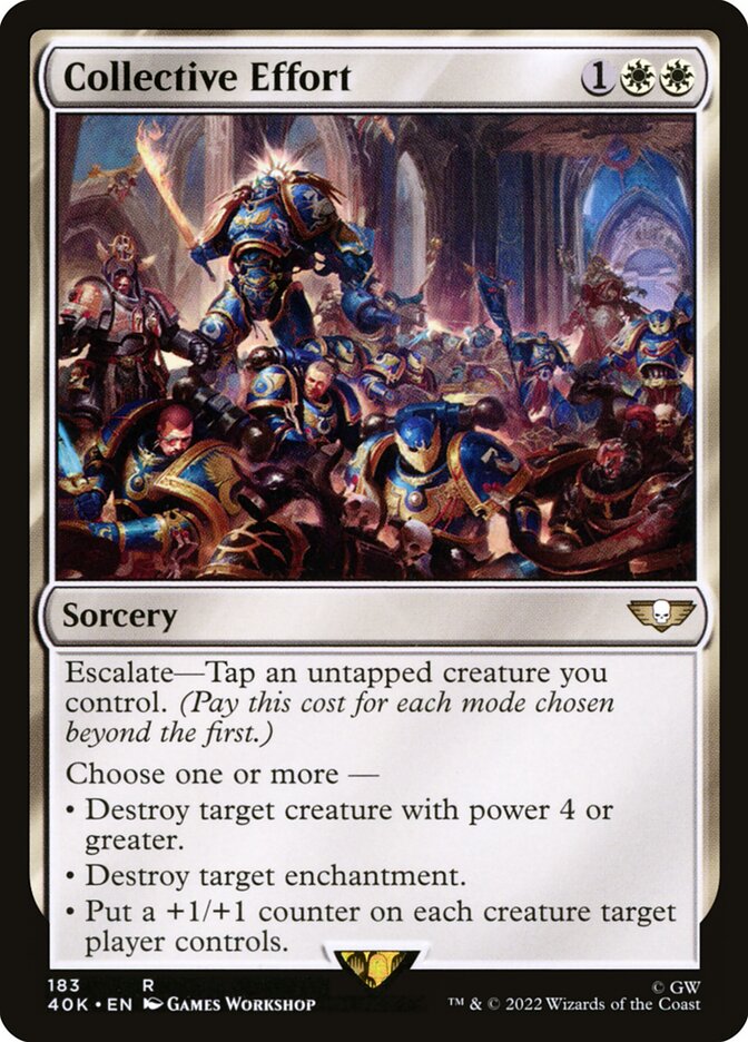 Collective Effort 40K-183 Warhammer 40,000 Commander Magic card