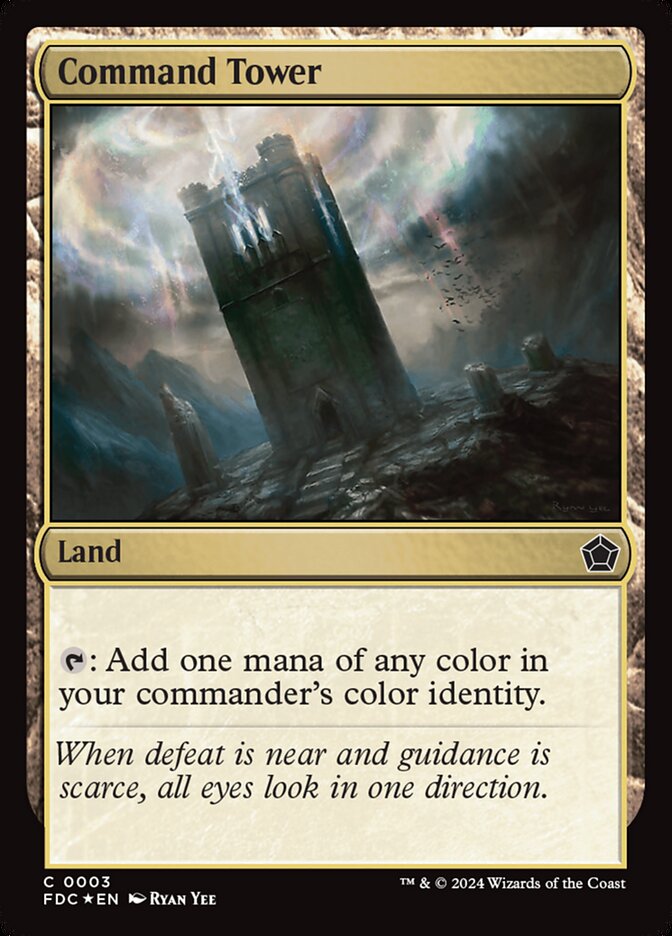 Command Tower FDC-3 Foundations Commander Magic card