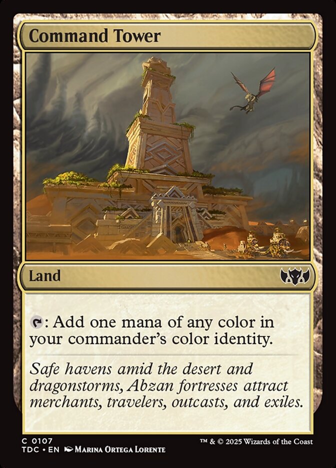 Command Tower TDC-107 Tarkir: Dragonstorm Commander Magic card