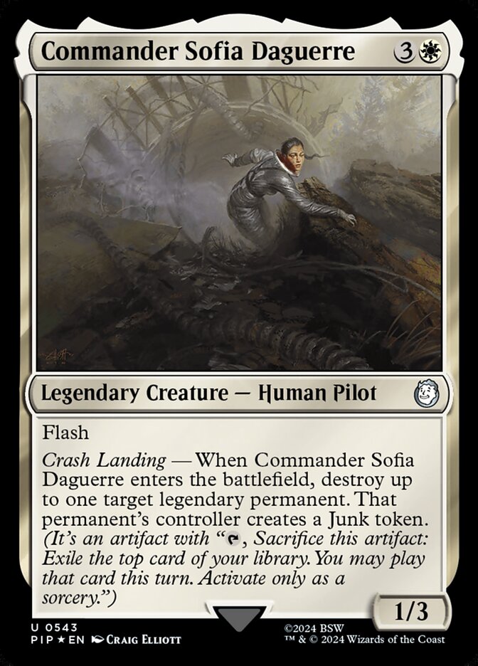 Commander Sofia Daguerre PIP-543 Fallout Magic card