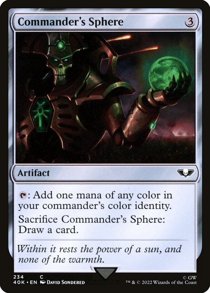 Commander's Sphere 40K-234 Warhammer 40,000 Commander Magic card