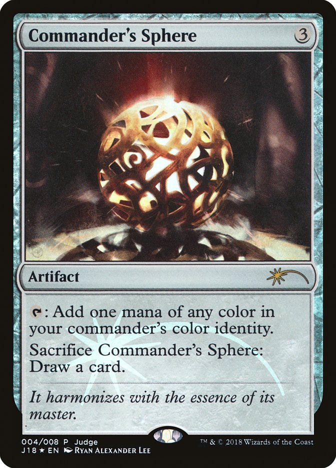Commander's Sphere J18-4 Judge Gift Cards 2018 Magic card