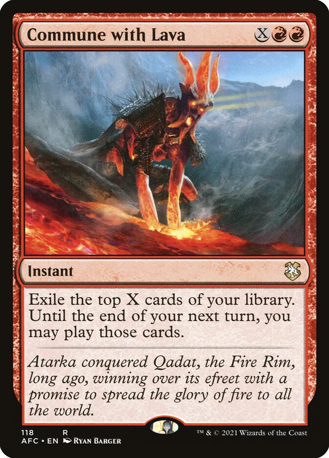 Commune with Lava AFC-118 Forgotten Realms Commander Magic card