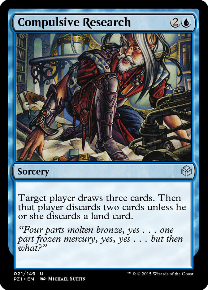 Compulsive Research PZ1-21 Legendary Cube Prize Pack Magic card