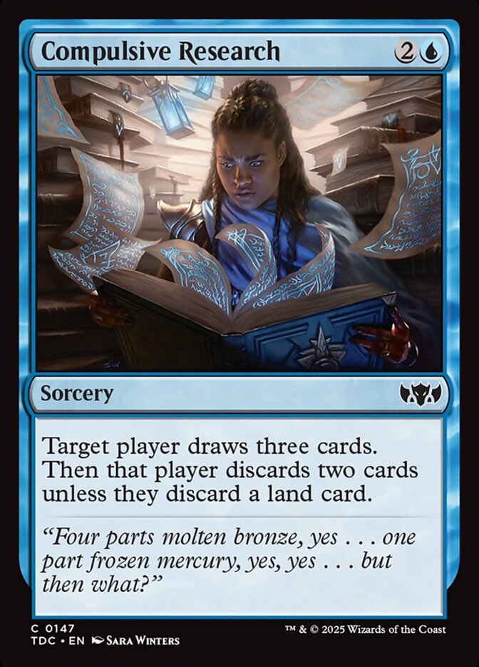 Compulsive Research TDC-147 Tarkir: Dragonstorm Commander Magic card
