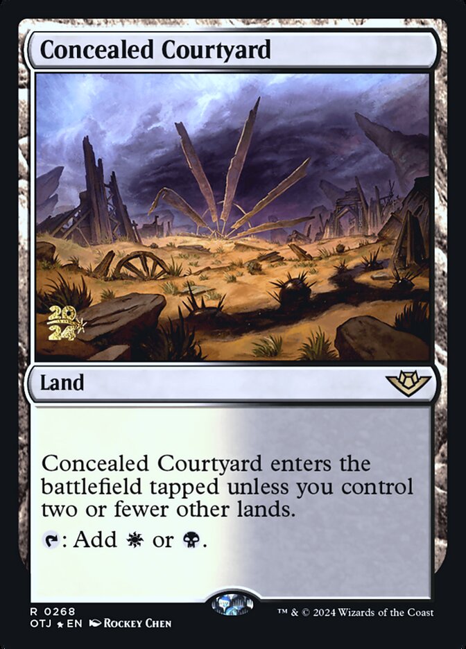 Concealed Courtyard POTJ-268S Outlaws of Thunder Junction Promos Magic card