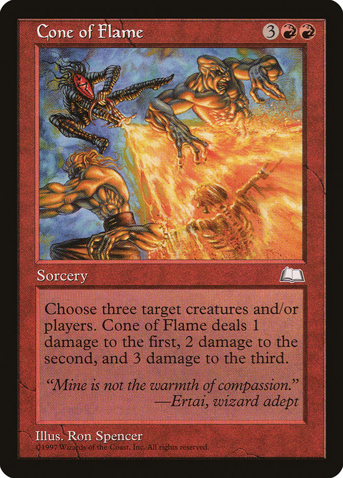 Cone of Flame WTH-95 Weatherlight Magic card