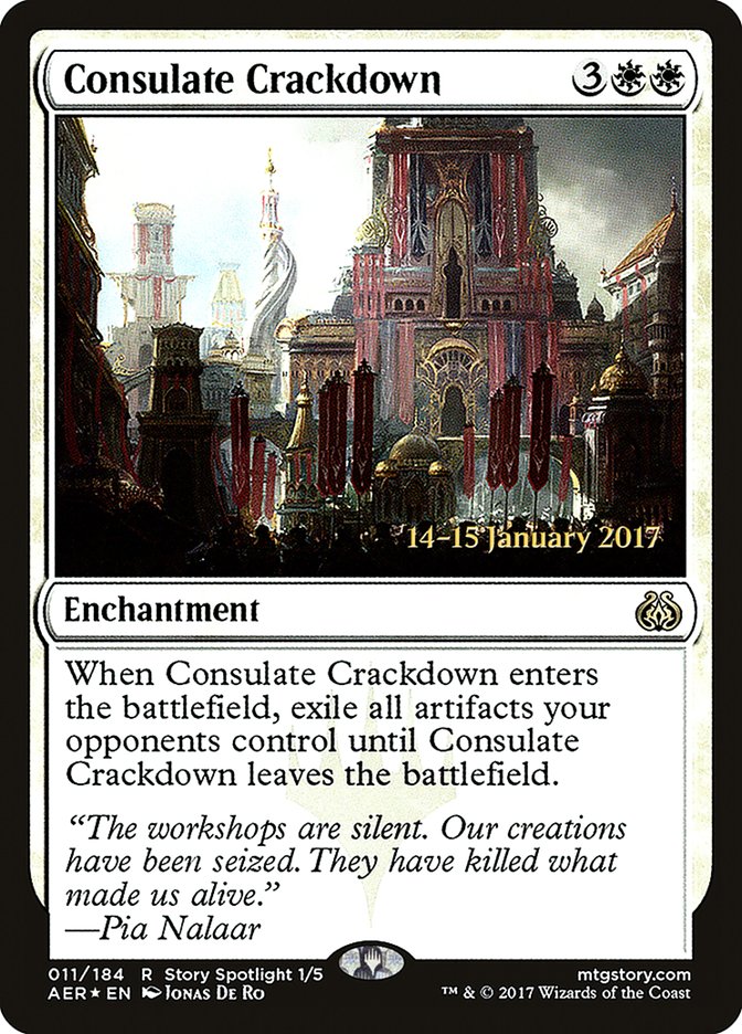 Consulate Crackdown PAER-11S Aether Revolt Promos Magic card