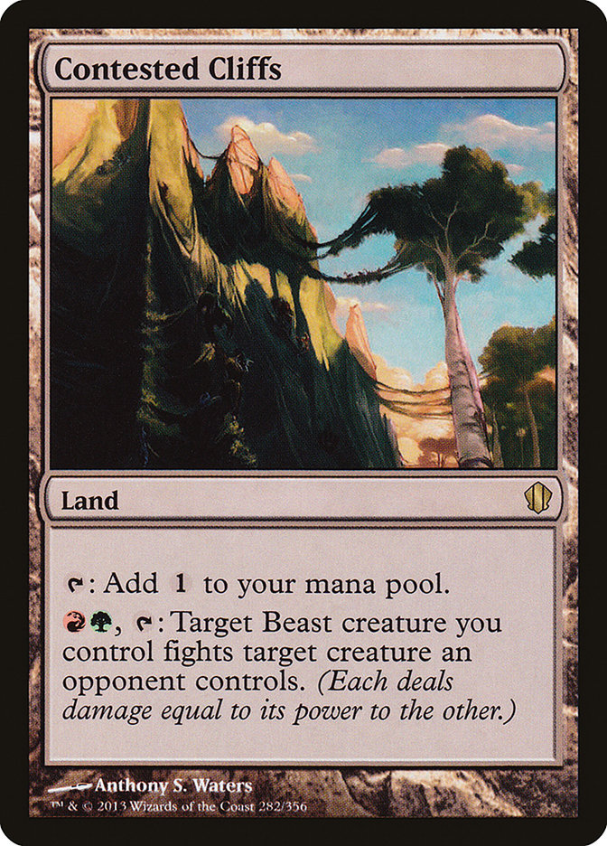 Contested Cliffs C13-282 Commander 2013 Magic card