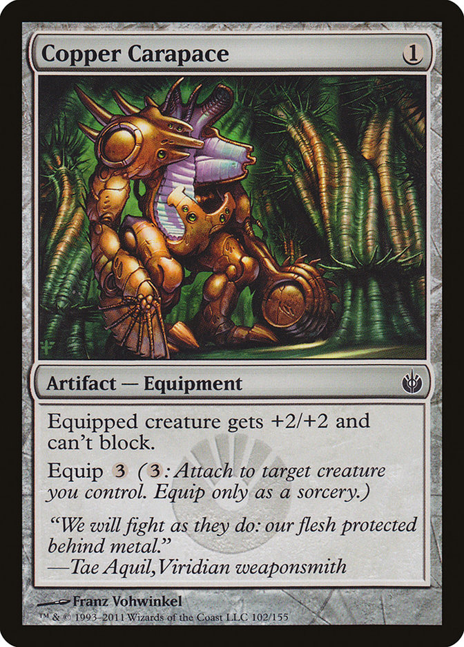 Copper Carapace MBS-102 Mirrodin Besieged Magic card