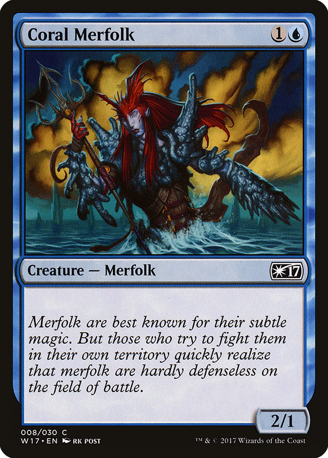 Coral Merfolk W17-8 Welcome Deck 2017 Magic card
