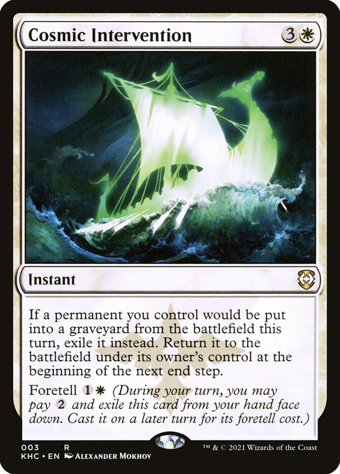 Cosmic Intervention KHC-3 Kaldheim Commander Magic card