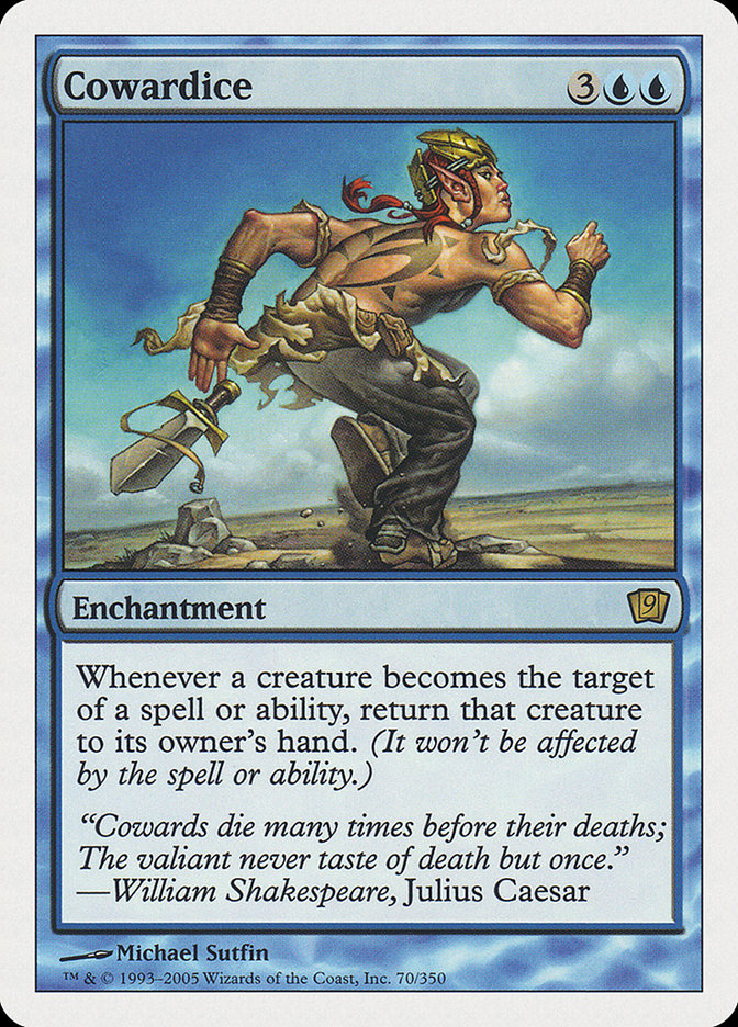 Cowardice 9ED-70 Ninth Edition Magic card