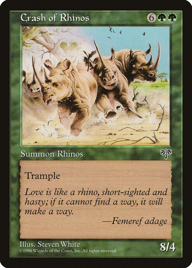 Crash of Rhinos MIR-210 Mirage Magic card