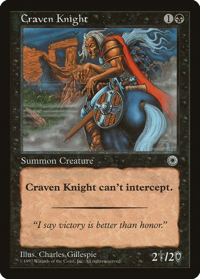 Craven Knight POR-85 Portal Magic card