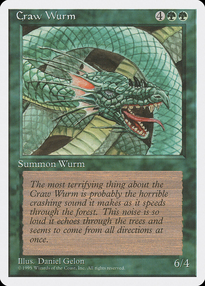 Craw Wurm 4ED-238 Fourth Edition Magic card
